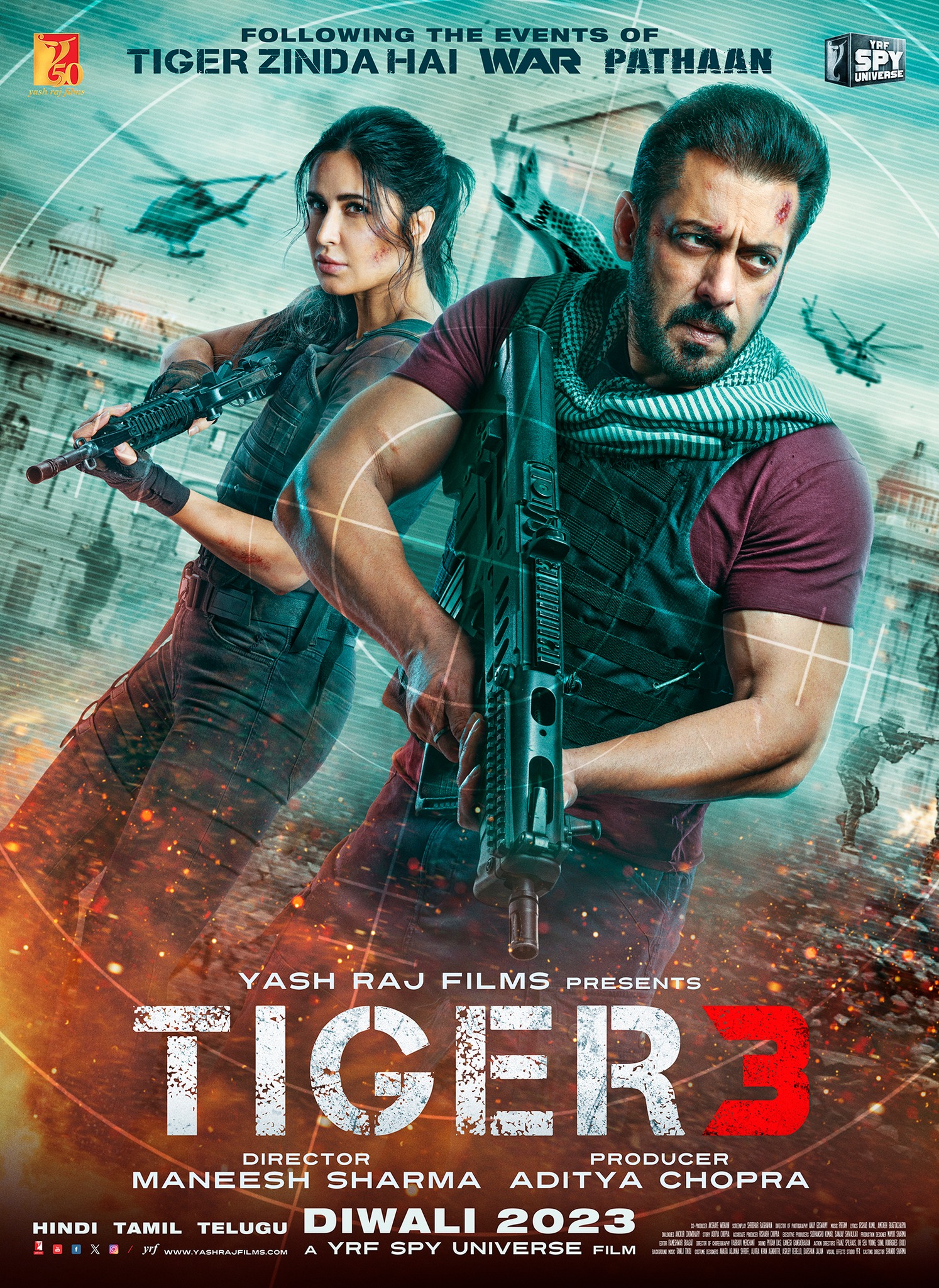 Tiger 3 FIRST Poster Out: Salman Khan-Katrina Kaif Go All Guns Blazing, Confirm Release Date